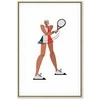 Artgeist Paveikslas - Tennis Player With a Racket on a Light Background - Illustration