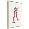 Artgeist Paveikslas - Tennis Player With a Racket on a Light Background - Illustration