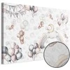 Artgeist Paveikslas - Toy Bears with Balloons - Flying Plush Bears Among Balloons Clouds and Rainbows in Subtle Pastel Hues