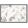 Artgeist Paveikslas - Toy Bears with Balloons - Flying Plush Bears Among Balloons Clouds and Rainbows in Subtle Pastel Hues