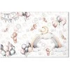 Artgeist Paveikslas - Toy Bears with Balloons - Flying Plush Bears Among Balloons Clouds and Rainbows in Subtle Pastel Hues