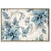 Artgeist Paveikslas - Turquoise Flowers in Retro Ambience Floristic Ornaments