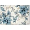 Artgeist Paveikslas - Turquoise Flowers in Retro Ambience Floristic Ornaments