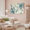 Artgeist Paveikslas - Turquoise Flowers in Retro Ambience Floristic Ornaments