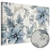 Artgeist Paveikslas - Turquoise Flowers in Retro Ambience Floristic Ornaments