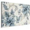 Artgeist Paveikslas - Turquoise Flowers in Retro Ambience Floristic Ornaments