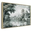 Artgeist Paveikslas - View of the Park and Lake Retro Vintage Landscape in Greens