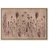 Artgeist Paveikslas - Wildflowers – juodas plants on lime-wash background