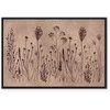 Artgeist Paveikslas - Wildflowers – juodas plants on lime-wash background