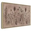 Artgeist Paveikslas - Wildflowers – juodas plants on lime-wash background