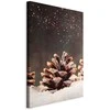 Artgeist Paveikslas - Winter Pine Cone (1 Part) Vertical