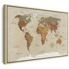 Artgeist Paveikslas - World Map: rusvai gelsvas Chic