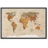 Artgeist Paveikslas - World Map: rusvai gelsvas Chic