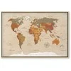 Artgeist Paveikslas - World Map: rusvai gelsvas Chic