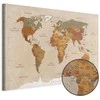 Artgeist Paveikslas - World Map: rusvai gelsvas Chic