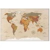 Artgeist Paveikslas - World Map: rusvai gelsvas Chic
