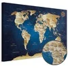 Artgeist Paveikslas - World Map: The Dark Mėlyna Depths