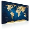 Artgeist Paveikslas - World Map: The Dark Mėlyna Depths