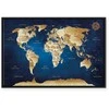 Artgeist Paveikslas - World Map: The Dark Mėlyna Depths