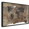Artgeist Paveikslas - World Map: Wooden Mosaic