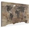 Artgeist Paveikslas - World Map: Wooden Mosaic