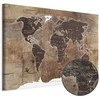 Artgeist Paveikslas - World Map: Wooden Mosaic