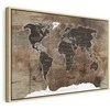 Artgeist Paveikslas - World Map: Wooden Mosaic