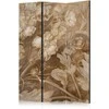 Artgeist Pertvara - Carved Floral Ornaments in Soft Sepia and Brown Tones