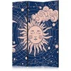 Artgeist Pertvara - Cosmic Harmony - Illustration of the Sun and Moon on a Navy Background