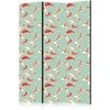 Artgeist Pertvara - Fish and Japanese Pattern - Koi Fish in Oranžinis-Kreminis Colors on a Žalias-Mint Background with an Oriental Pattern