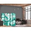Artgeist Pertvara - Koi Fish Among Waves - Japanese Fish Amid Waves in Shades of Turquoise And Baltas