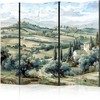 Artgeist Pertvara - Landscape with Žalias Fields and Trees - Tuscan Sunny View