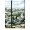 Artgeist Pertvara - Landscape with Žalias Fields and Trees - Tuscan Sunny View