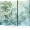 Artgeist Pertvara - Large Leaves in Žalias-Mint Shades - Botanical Motif