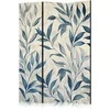 Artgeist Pertvara - Leaves in Mėlyna Colors - Delicate Botanical Motif