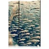 Artgeist Pertvara - Life in the Ocean - Underwater World of Fish and Vegetation in rusvai gelsvas and Navy Colors in Retro Style
