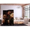 Artgeist Pertvara - Magnificent Tulips - Bouquet of Flowers in Raudona and Baltas on a Juodas Background