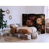 Artgeist Pertvara - Magnificent Tulips - Bouquet of Flowers in Raudona and Baltas on a Juodas Background