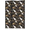 Artgeist Pertvara - Oriental impressions - decorative pattern with a motif of flying cranes on a dark background