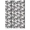 Artgeist Pertvara - Pastel birds - a delicate pattern of baltas and pilkas herons on a light pink background