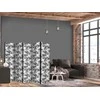 Artgeist Pertvara - Pastel birds - a delicate pattern of baltas and pilkas herons on a light pink background