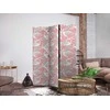 Artgeist Pertvara - Pastel birds - a delicate pattern of baltas and pilkas herons on a light pink background