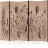 Artgeist Pertvara - Plant Vintage - Delicate Field Flowers on a Background in Lime Wash Technique