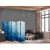 Artgeist Pertvara - Schools of Fish - Luminous Clusters of Fish in Mėlyna Colors Among Sea Depths