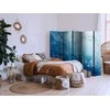 Artgeist Pertvara - Schools of Fish - Luminous Clusters of Fish in Mėlyna Colors Among Sea Depths