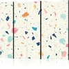 Artgeist Pertvara - Terrazzo with Multicolored - Large Elements - Cheerful Pattern on a Light Background