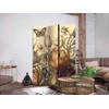 Artgeist Pertvara - Tulips in Kreminis - Illustration of Flowers and Butterflies on a Light Background