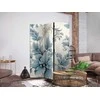 Artgeist Pertvara - Turquoise Flowers in Retro Vibe; Floral Ornaments
