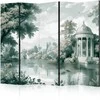 Artgeist Pertvara - View of the Park and Lake - Retro Vintage Landscape in Greens