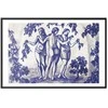 Artgeist Plakatas - Ancient Vineyard - three women in a portal painted in mėlynas ink